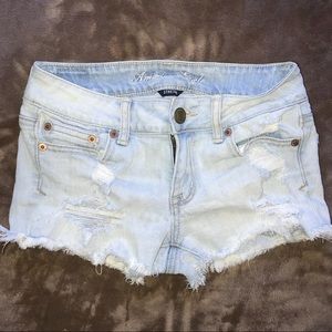 AEO distressed shorts